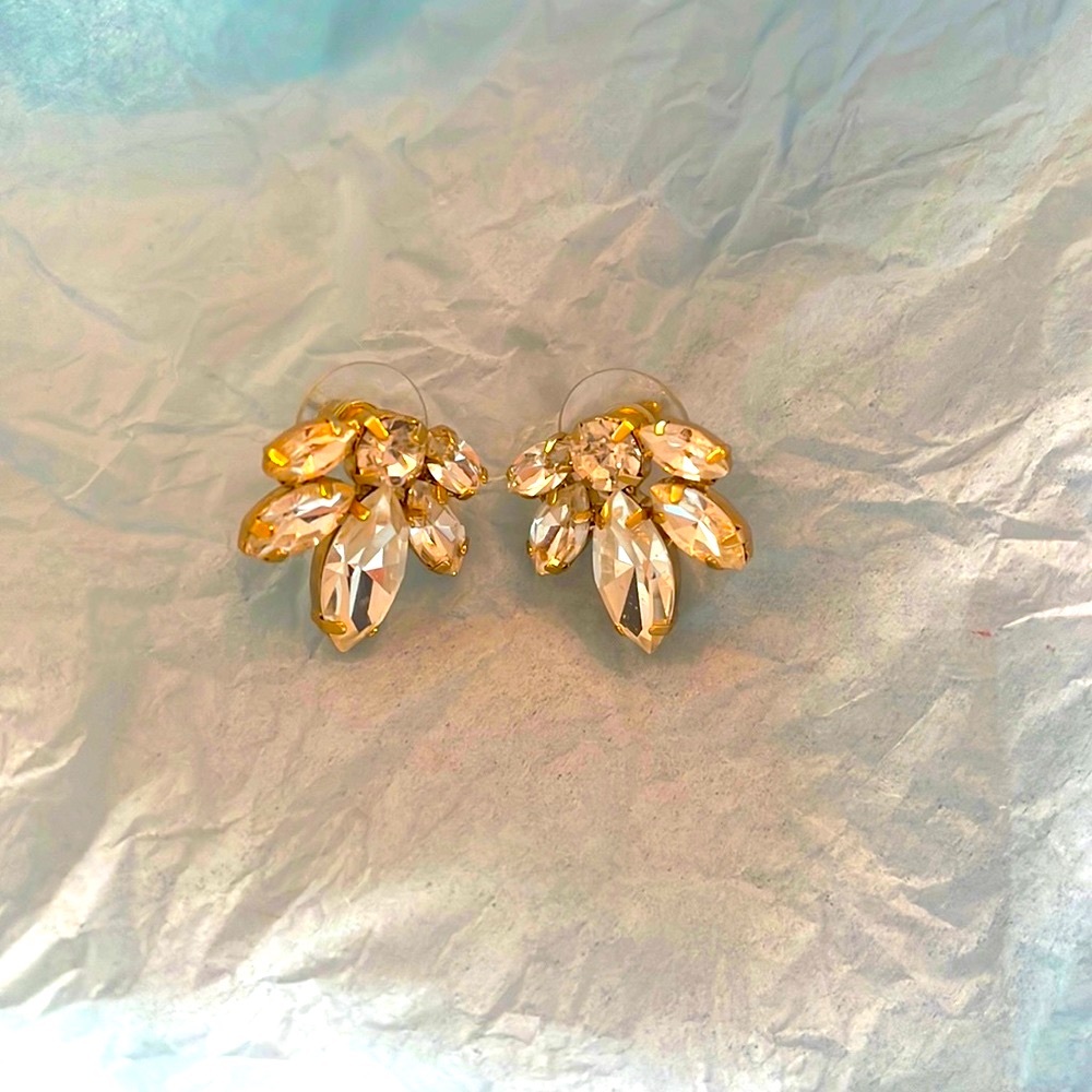 Brides and hairpins six stone crystal earrings worn once